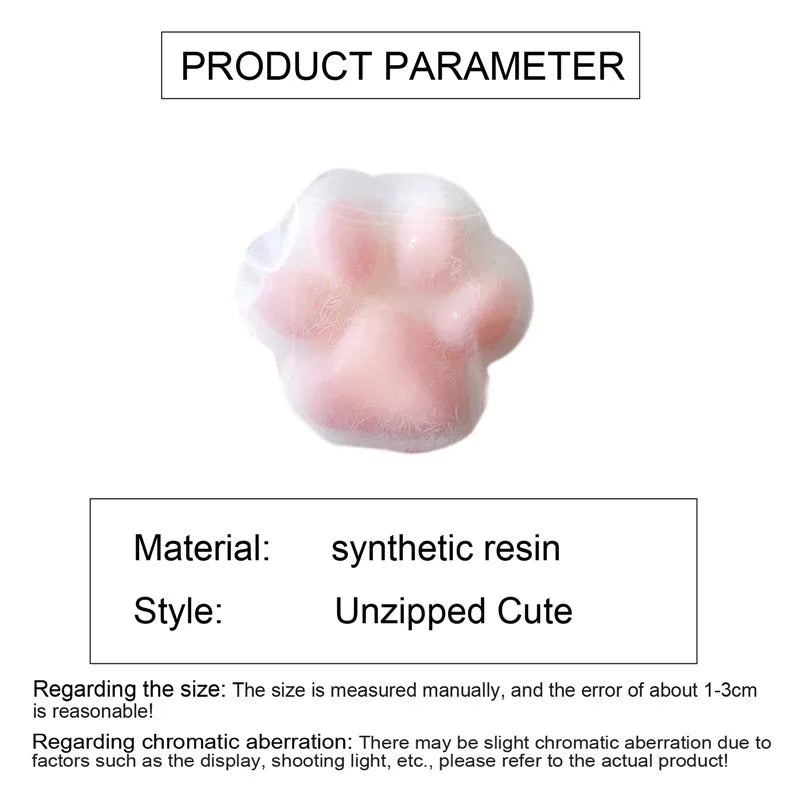 Kawaii Cat Paw Stress Cube 🐾✨ | Mini Squishy Silicone Fidget Toy for Sensory Anxiety Relief
