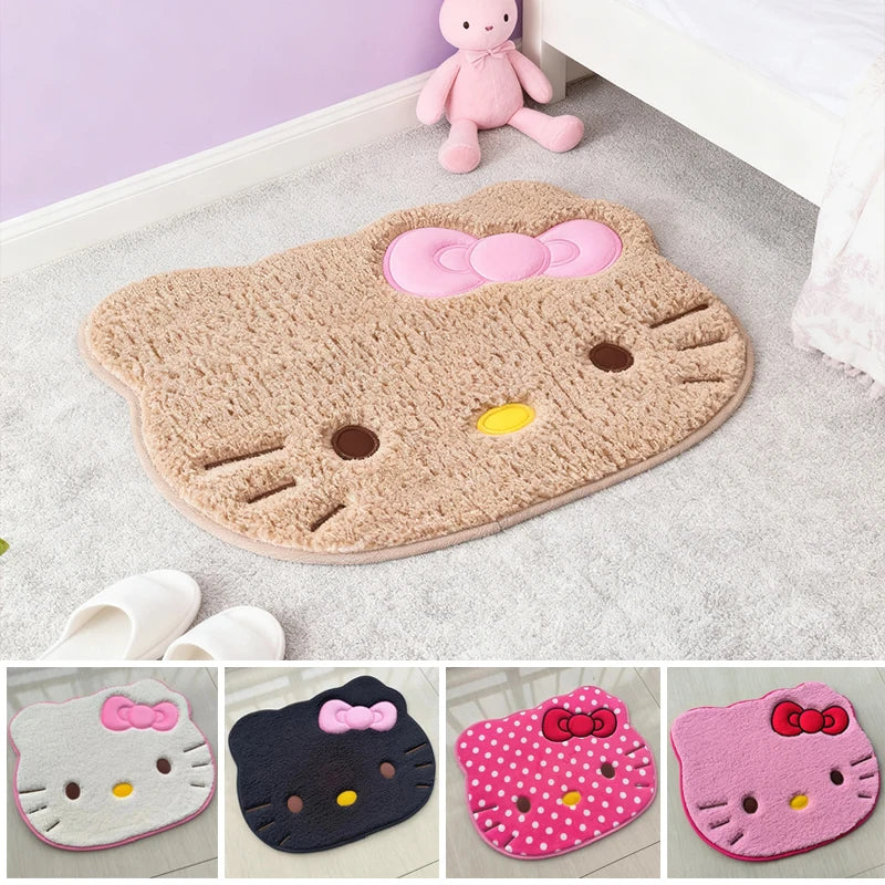 Hello Kitty Bathroom Mat 🐱♥️ | Soft Water-Absorbing Anti-Slip Flannel Doormat