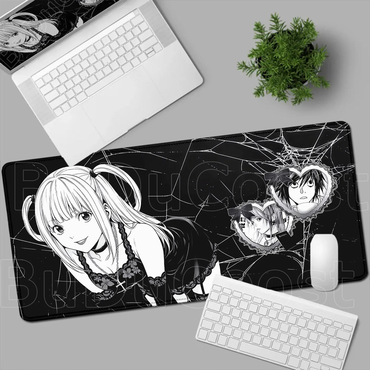 Death Note Anime Desk Mat 📓❤️‍🔥 | Misa Amane & Light Yagami Gaming Mouse Pad & Keyboard Mat