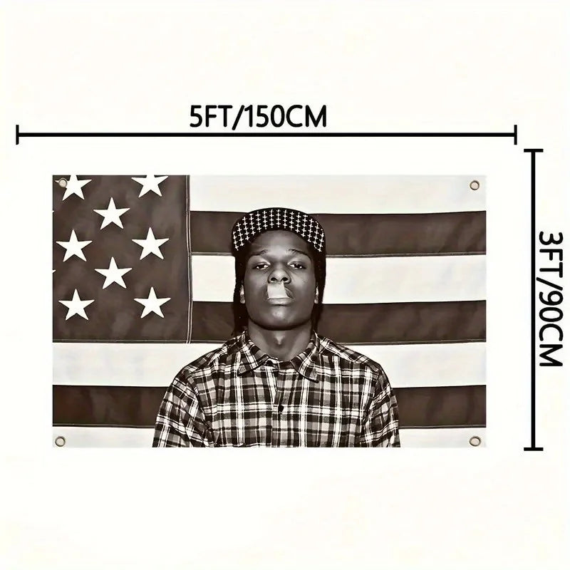 A$AP Rocky ASAP American Flag Rap Rapper Motivational
