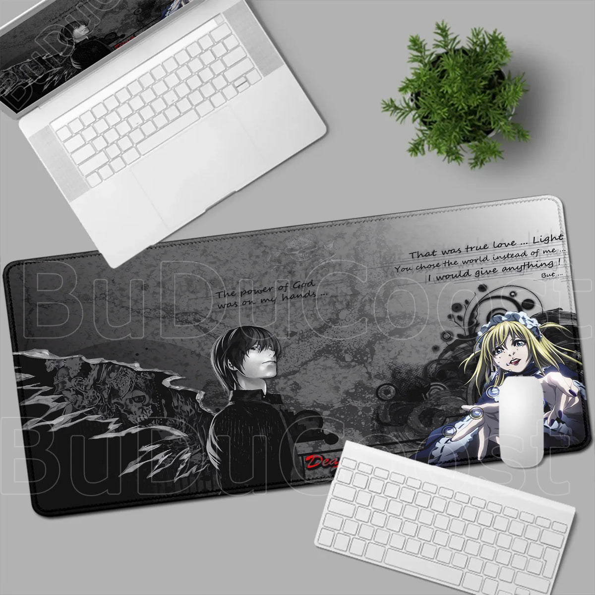 Death Note Anime Desk Mat 📓❤️‍🔥 | Misa Amane & Light Yagami Gaming Mouse Pad & Keyboard Mat