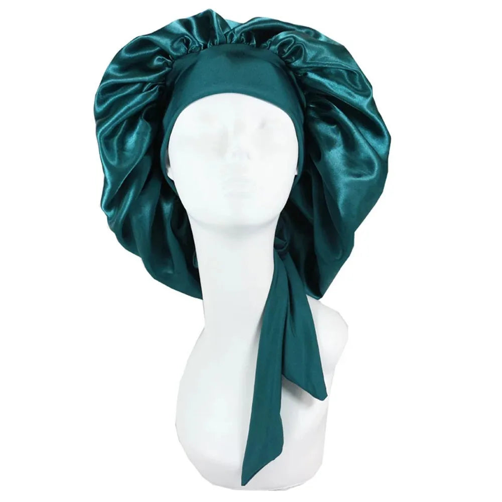 Satin Sleep Bonnet 🌙✨ | Unisex Silk Hair Care Nightcap for Women & Men