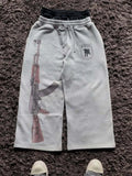 Embroidered Double-Waist Couple Pants 💕✨ | Personalized Printed Pattern Streetwear Trousers