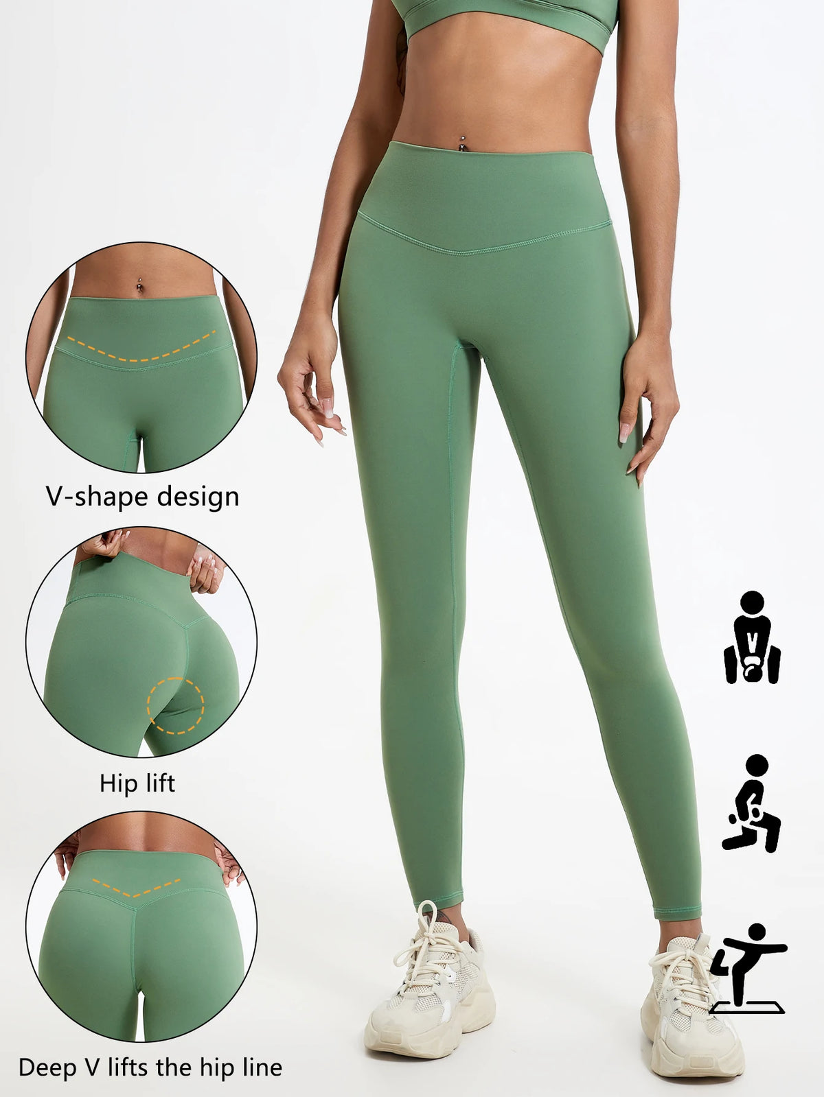High-Waist Push-Up Yoga Leggings 🧘‍♀️💪 | Women's Soft Gym Running Workout Tights