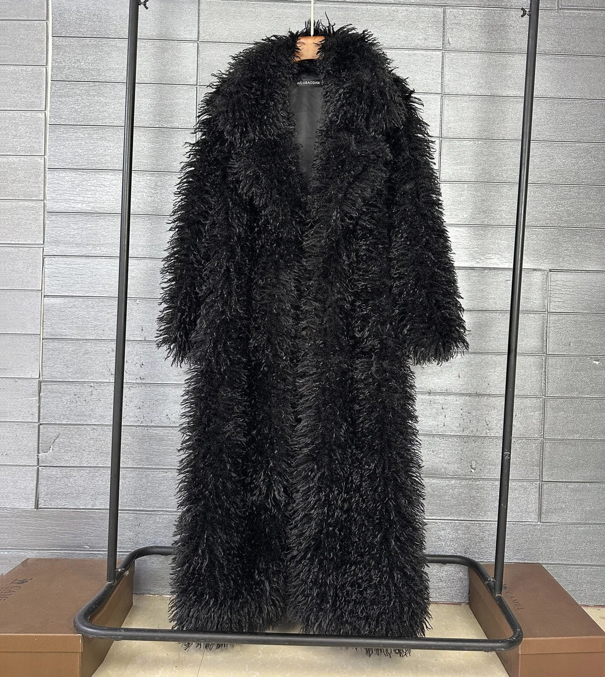 Faux Fur Long Overcoat 🤍 | Women's Luxe Suit Collar Winter Coat