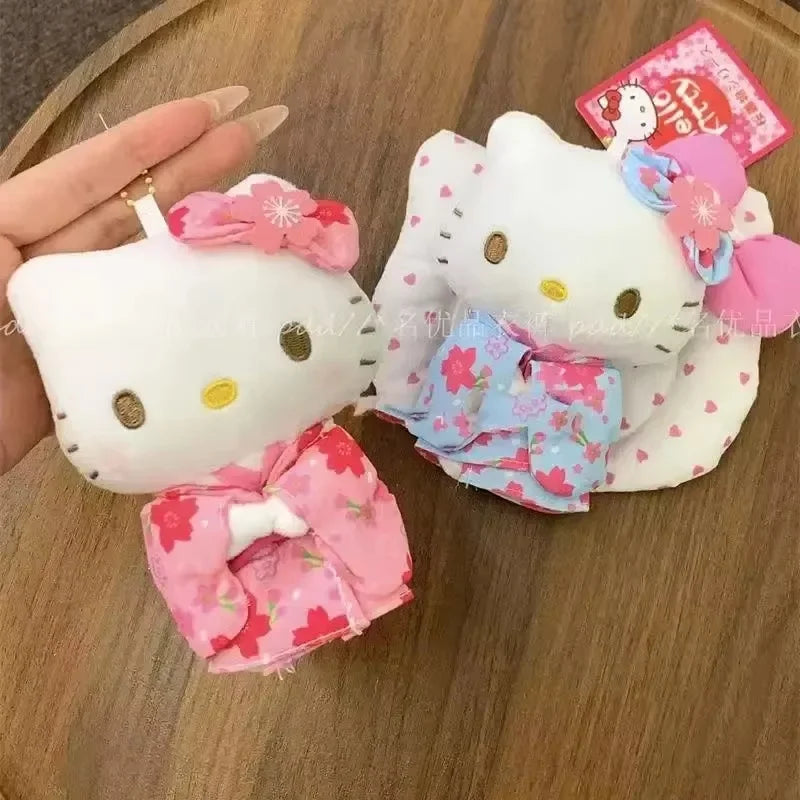 Hello Kitty Kimono Plush Bag Charm Keychain 🌸✨ | Kawaii Cherry Blossom Surprise Gift