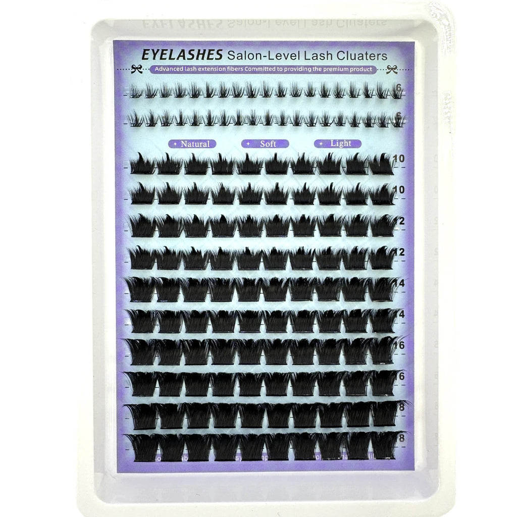 Wispy Spiky Lash Clusters 👁️✨ | DIY D-Curl Individual Cluster Eyelash Extensions for Full Spiky Lashes