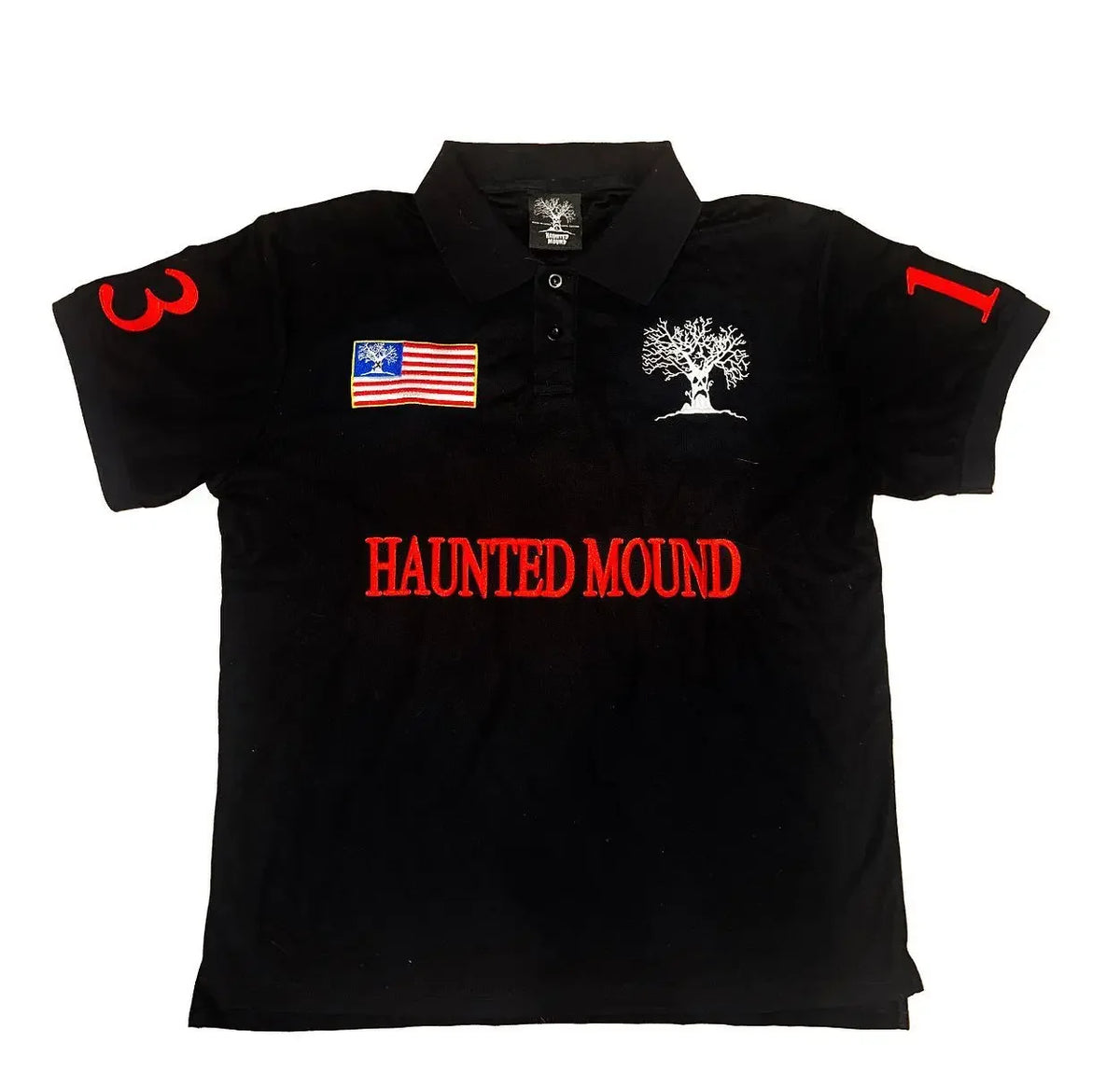Retro Long Sleeve Polo Shirt Y2k Casual Loose Letter Pattern