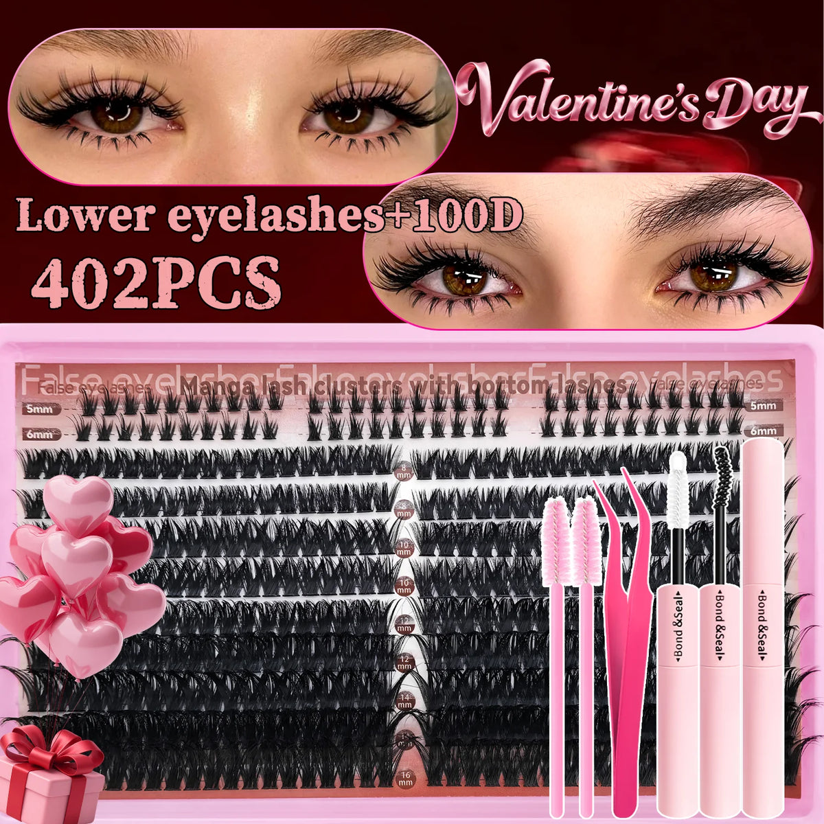 Eyelash Cluster Kit (170–800 pcs) 👁️✨ | DIY Natural to Dense Lash Clusters for Daily & Party Makeup