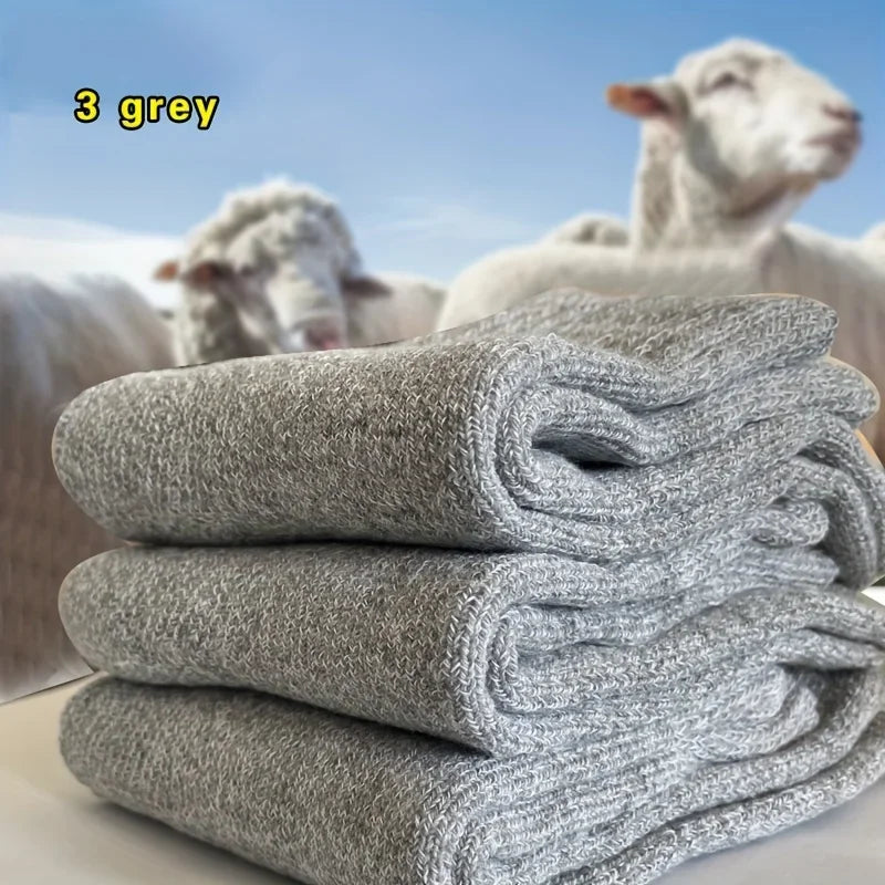 Men's Thick Warm Socks (3/5 Pairs) 🧦❄️ | Anti-Cold Towel Mid-Calf Snow Boot Socks