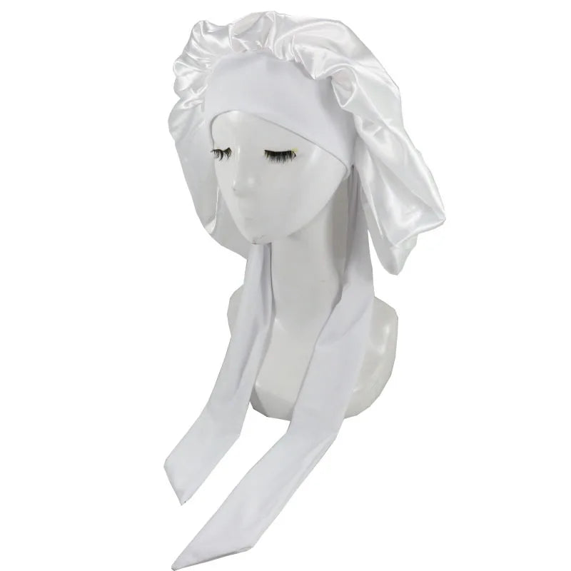 Satin Sleep Bonnet 🌙✨ | Unisex Silk Hair Care Nightcap for Women & Men