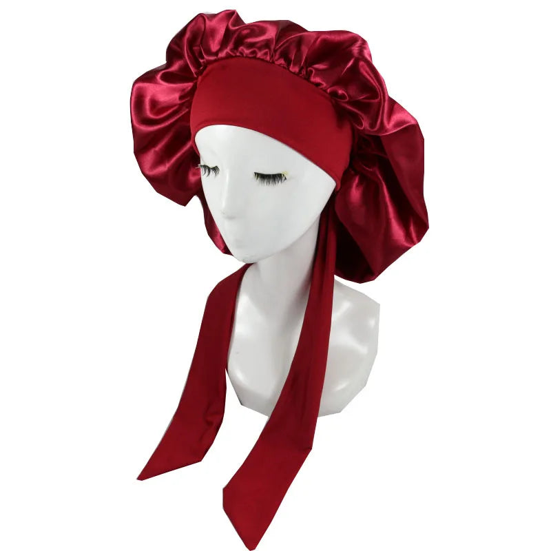 Satin Sleep Bonnet 🌙✨ | Unisex Silk Hair Care Nightcap for Women & Men