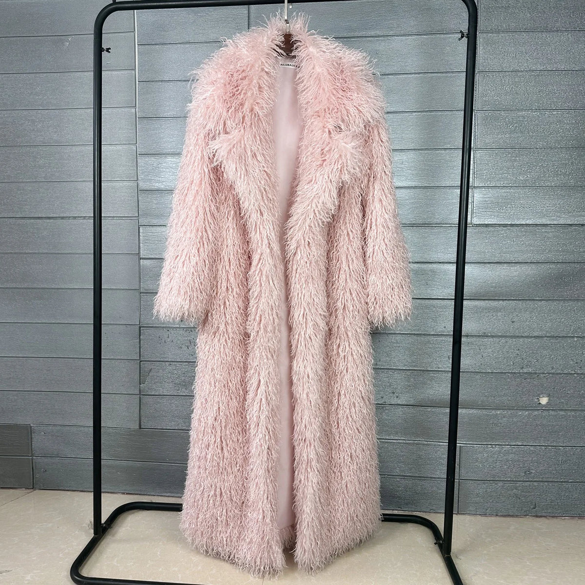 Faux Fur Long Overcoat 🤍 | Women's Luxe Suit Collar Winter Coat