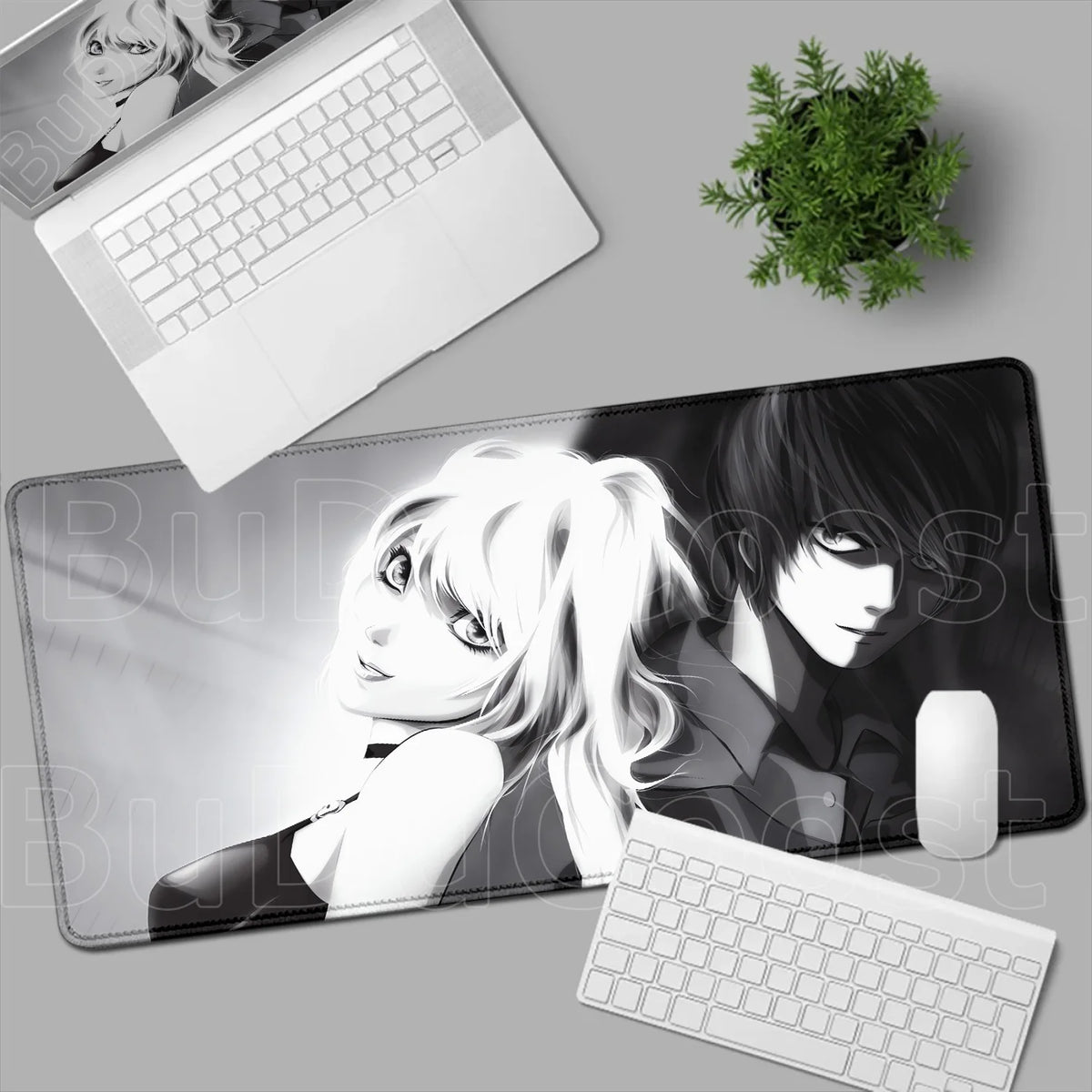 Death Note Anime Desk Mat 📓❤️‍🔥 | Misa Amane & Light Yagami Gaming Mouse Pad & Keyboard Mat