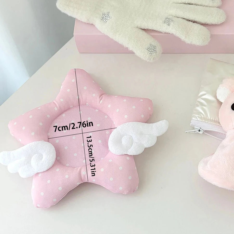 Cute Polka Dot Insulated Cup Coaster 🌟✨ | Thickened Star Wings Cotton Non-Slip Table Mat