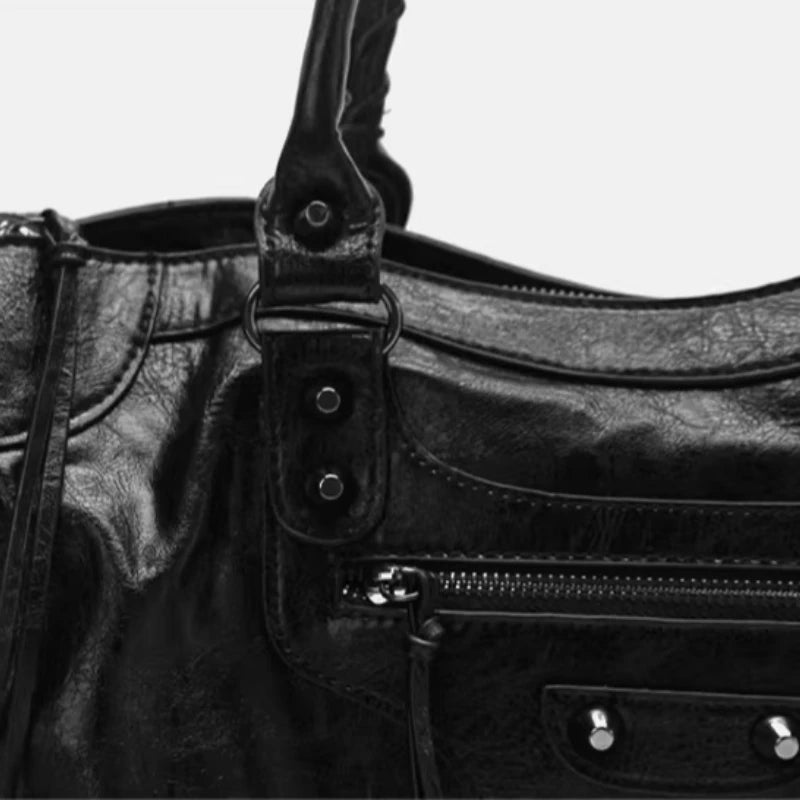 City Motorcycle Shoulder Bag Tote Bag for Women Luxury Designer 2026 Autumn and Winter Handbag Crossbody Large Capacity