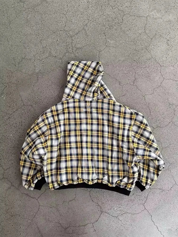Plaid Print Reversible Zip-Up Hoodie 🧥✨ | Women's Warm Double-Sided Wear Sweatshirt