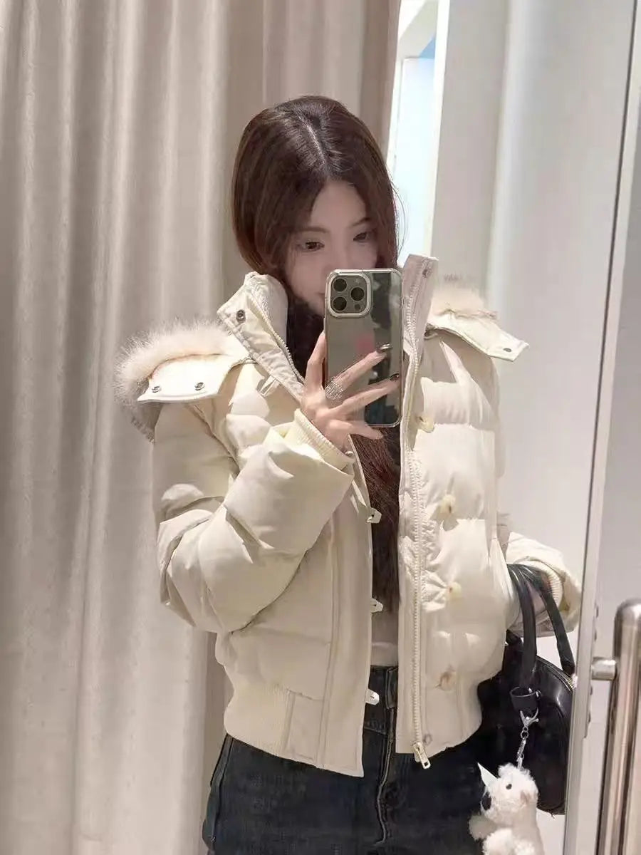 Fur Collar Hooded Women's Winter Coat 🧥❄️ | Loose Casual Warm Cotton Jacket