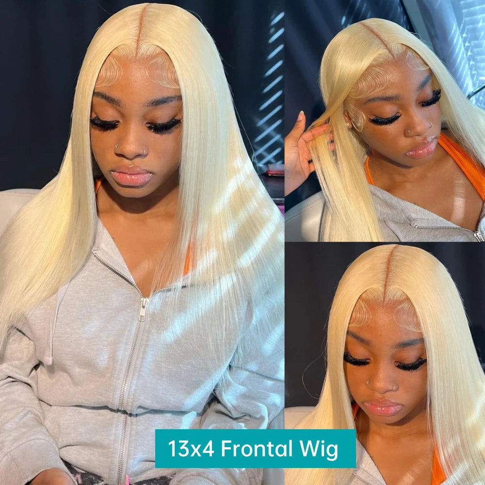 613 Blonde HD Lace Front Wig 46" 👱‍♀️✨ | 13x4 13x6 Transparent Full Lace Straight Human Hair Wig