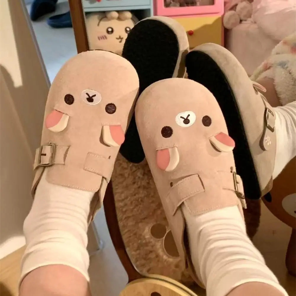 Rilakkuma Platform Slippers 🐻✨ | Thick-Sole Cartoon Anime Height-Increasing Women's Shoes