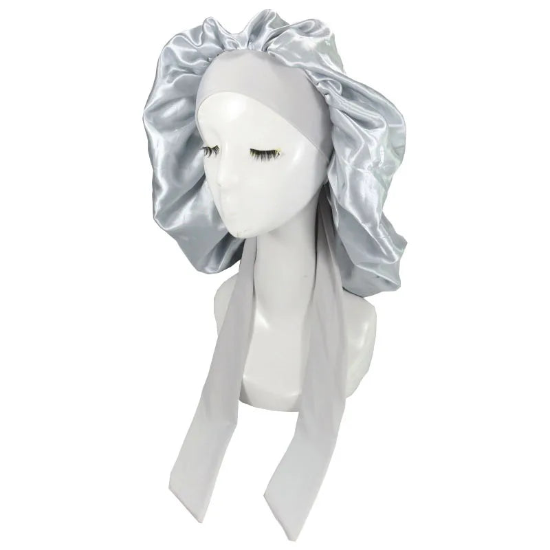 Satin Sleep Bonnet 🌙✨ | Unisex Silk Hair Care Nightcap for Women & Men
