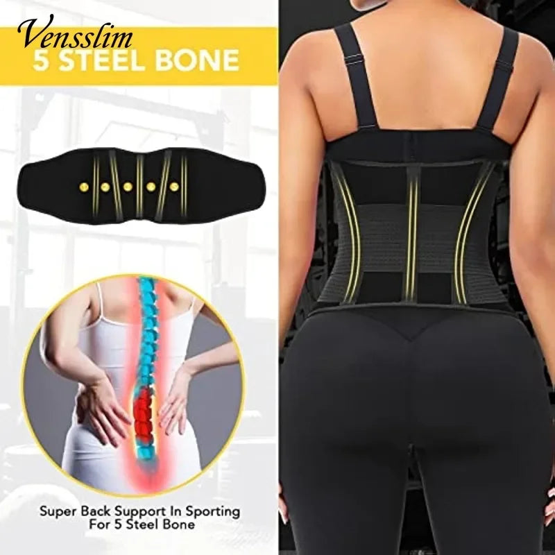 Sauna Waist Trainer & Sweat Belt 💪🔥 | Women's Tummy Slimming Corset & Belly Fat Burner Girdle