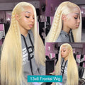 613 Blonde HD Lace Front Wig 46" 👱‍♀️✨ | 13x4 13x6 Transparent Full Lace Straight Human Hair Wig