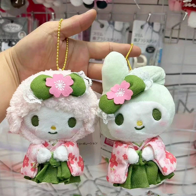 Hello Kitty Kimono Plush Backpack Keychain 🌸🐱 | Kawaii Bag Charm & Surprise Gift