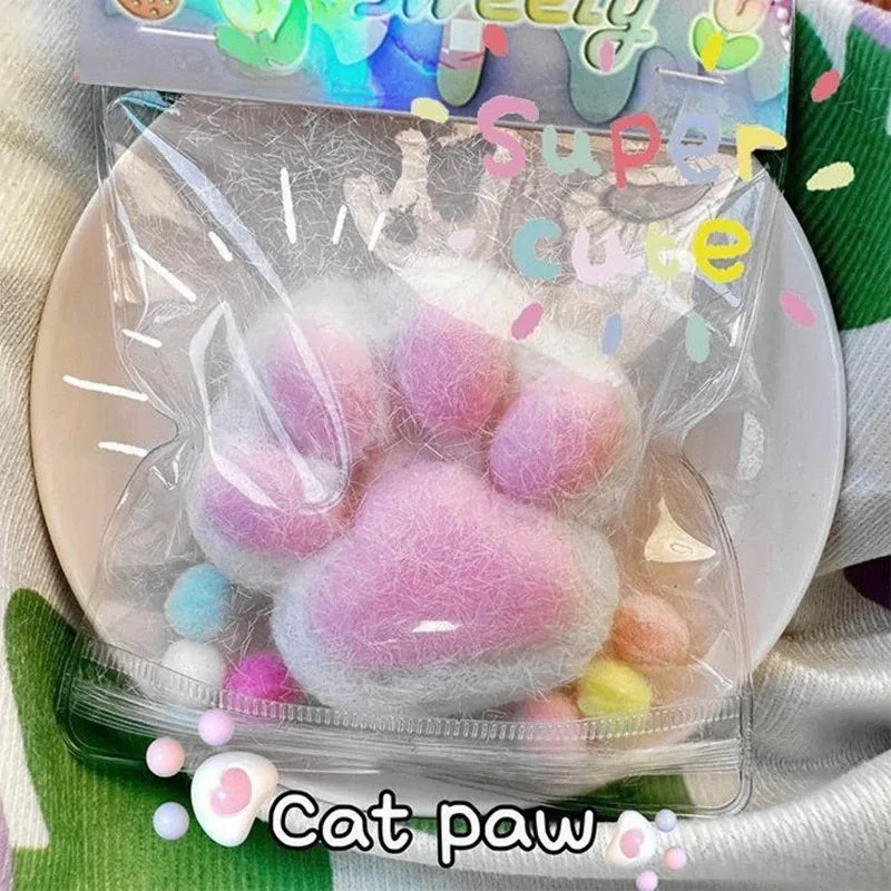 Kawaii Cat Paw Stress Cube 🐾✨ | Mini Squishy Silicone Fidget Toy for Sensory Anxiety Relief