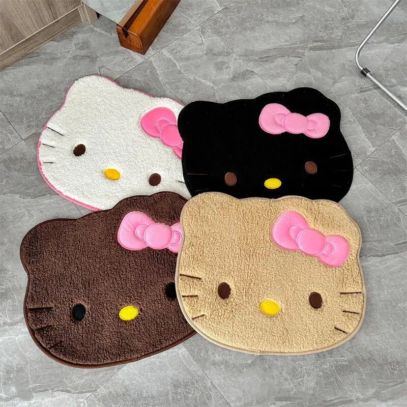 Hello Kitty Bathroom Mat 🐱♥️ | Soft Water-Absorbing Anti-Slip Flannel Doormat