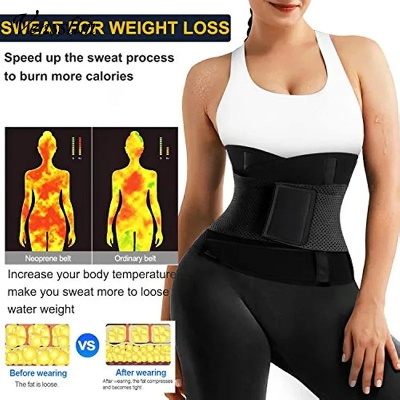 Sauna Waist Trainer & Sweat Belt 💪🔥 | Women's Tummy Slimming Corset & Belly Fat Burner Girdle