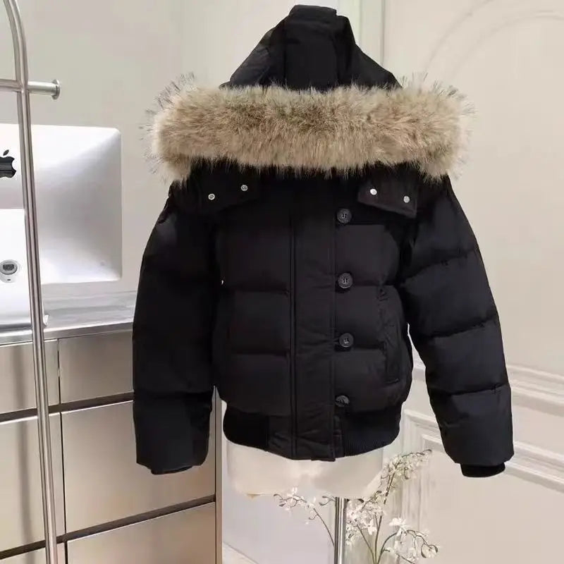 Fur Collar Hooded Women's Winter Coat 🧥❄️ | Loose Casual Warm Cotton Jacket