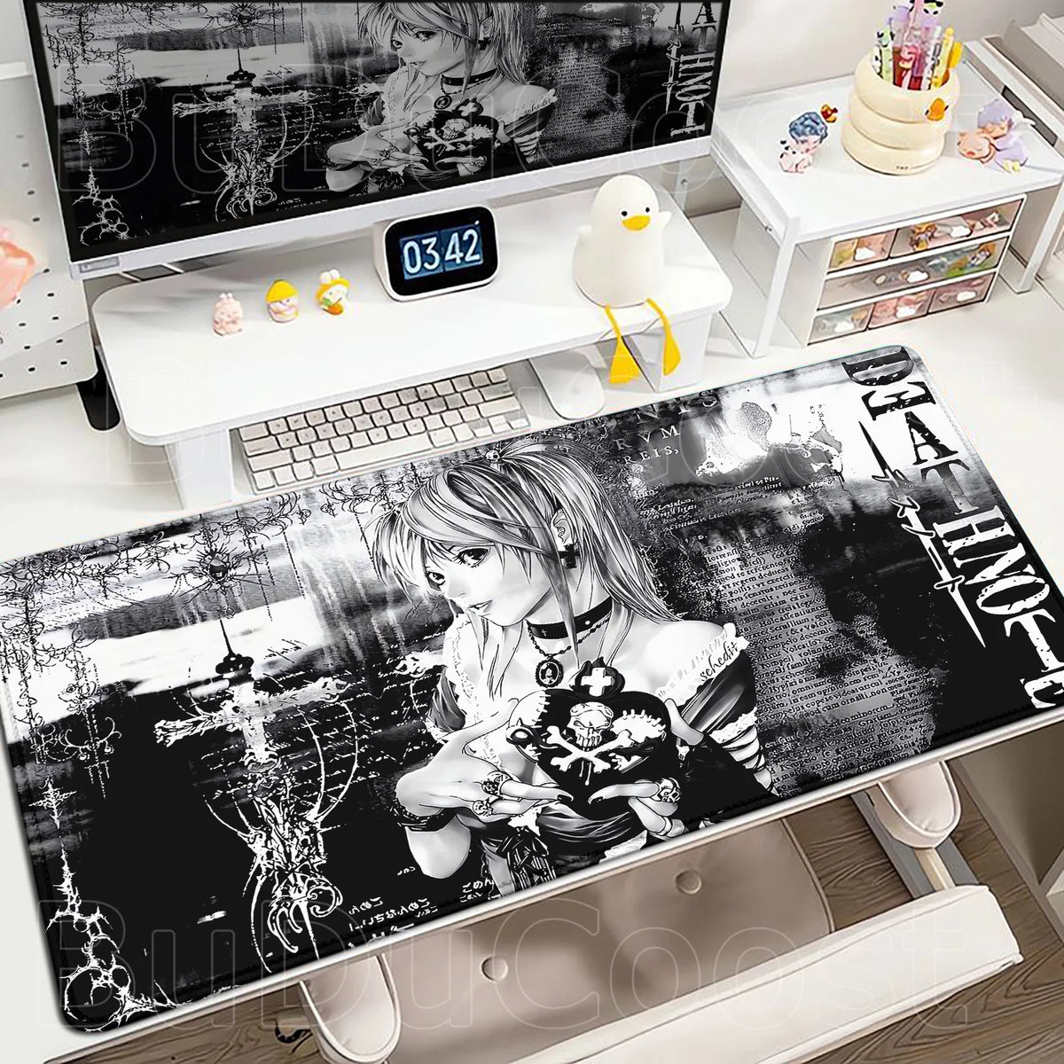Death Note Anime Desk Mat 📓❤️‍🔥 | Misa Amane & Light Yagami Gaming Mouse Pad & Keyboard Mat