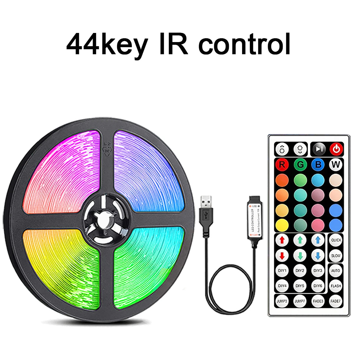 RGB LED Strip Lights with Remote 🎨💡 | 1m–20m Color-Changing Tape Light for Bedroom, TV & Room Decor