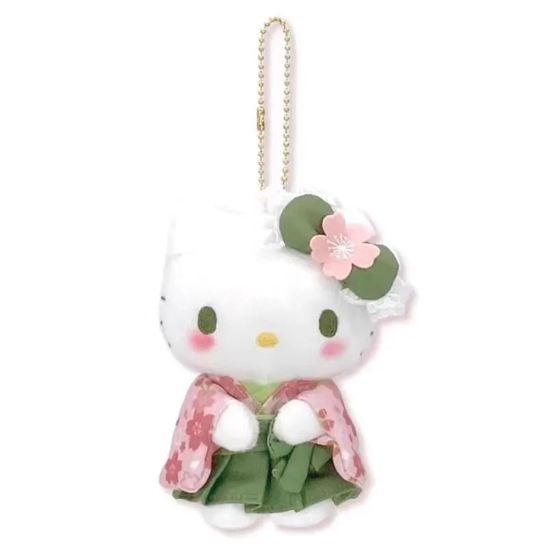 Hello Kitty Kimono Plush Backpack Keychain 🌸🐱 | Kawaii Bag Charm & Surprise Gift
