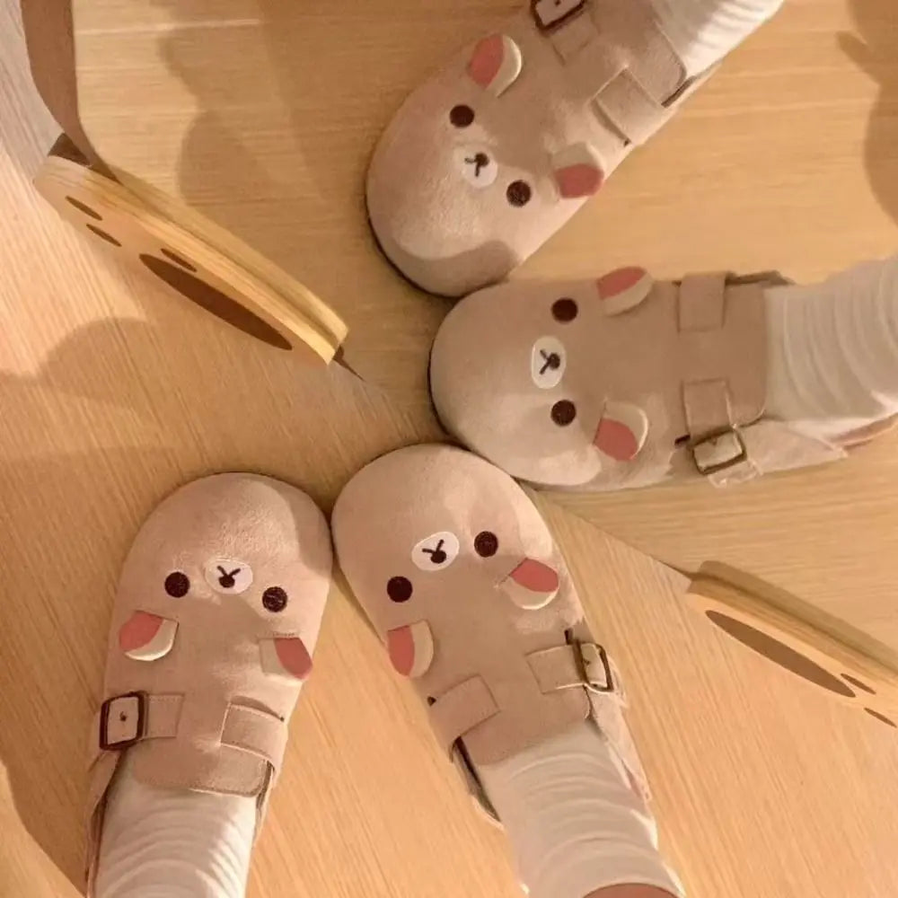 Rilakkuma Platform Slippers 🐻✨ | Thick-Sole Cartoon Anime Height-Increasing Women's Shoes