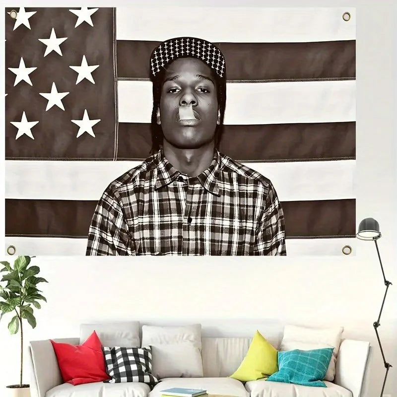 A$AP Rocky ASAP American Flag Rap Rapper Motivational