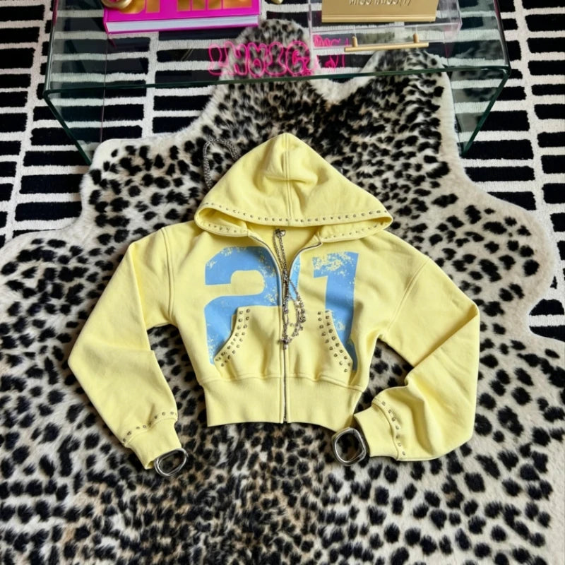 Y2K Graphic Hoodie & Shorts Co-ord Set 💫 | Women's Athletic Sweat Set