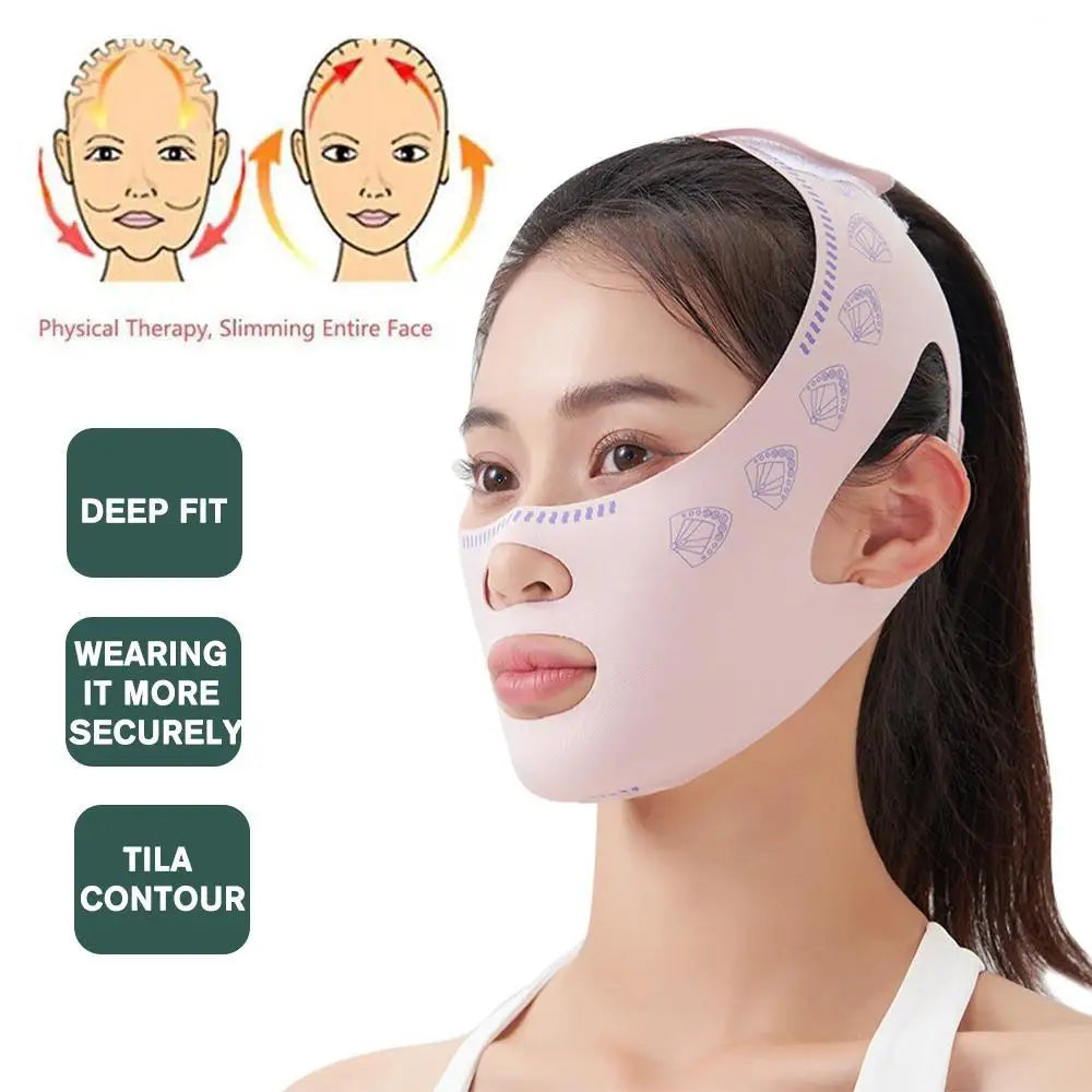 V-Line Face Lifting & Slimming Mask 💆‍♀️✨ | Chin & Cheek Tightening Band Anti-Wrinkle Sleep Mask