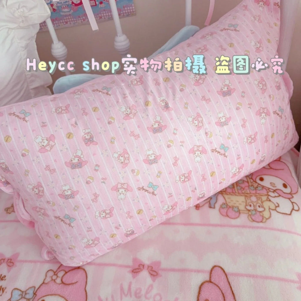My Melody 3D Ears Pillowcase 🌸🐰 | Kawaii Sanrio Super Soft Anime Cartoon Pillow Cover