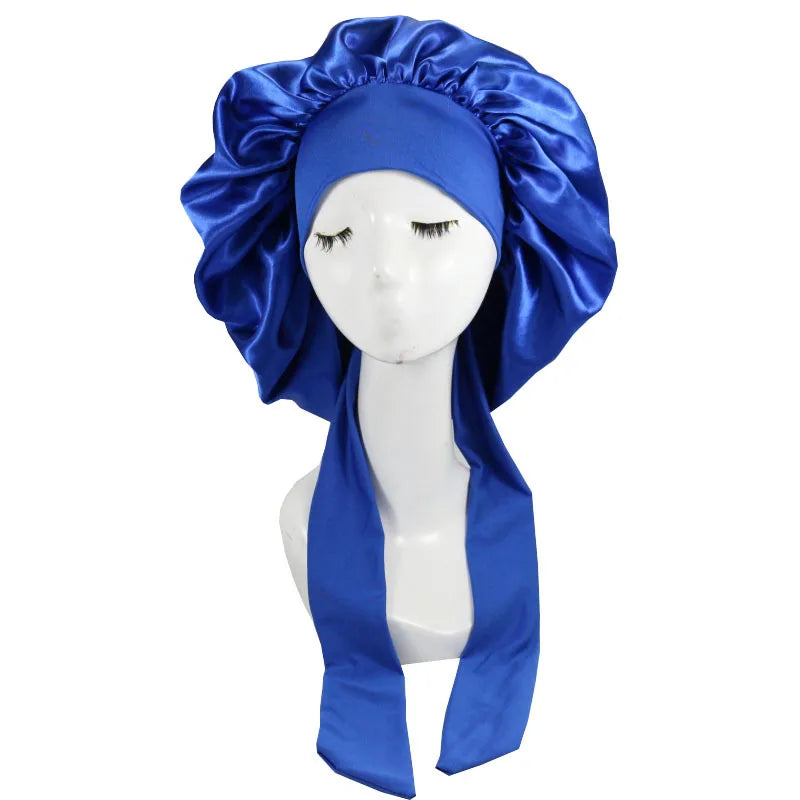 Satin Sleep Bonnet 🌙✨ | Unisex Silk Hair Care Nightcap for Women & Men