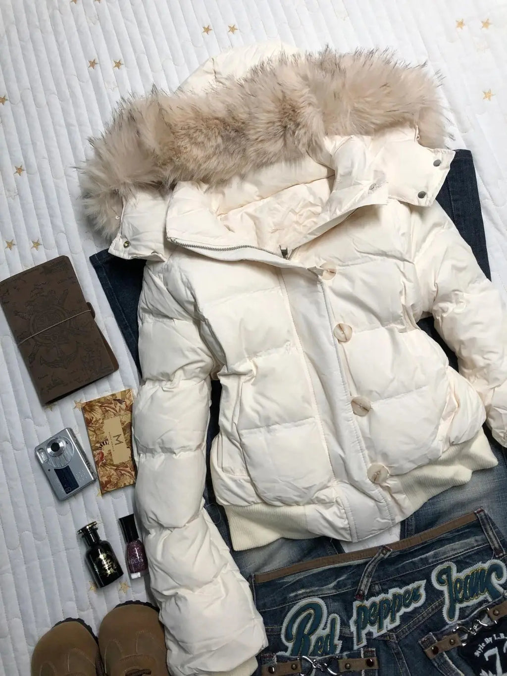 Fur Collar Hooded Women's Winter Coat 🧥❄️ | Loose Casual Warm Cotton Jacket