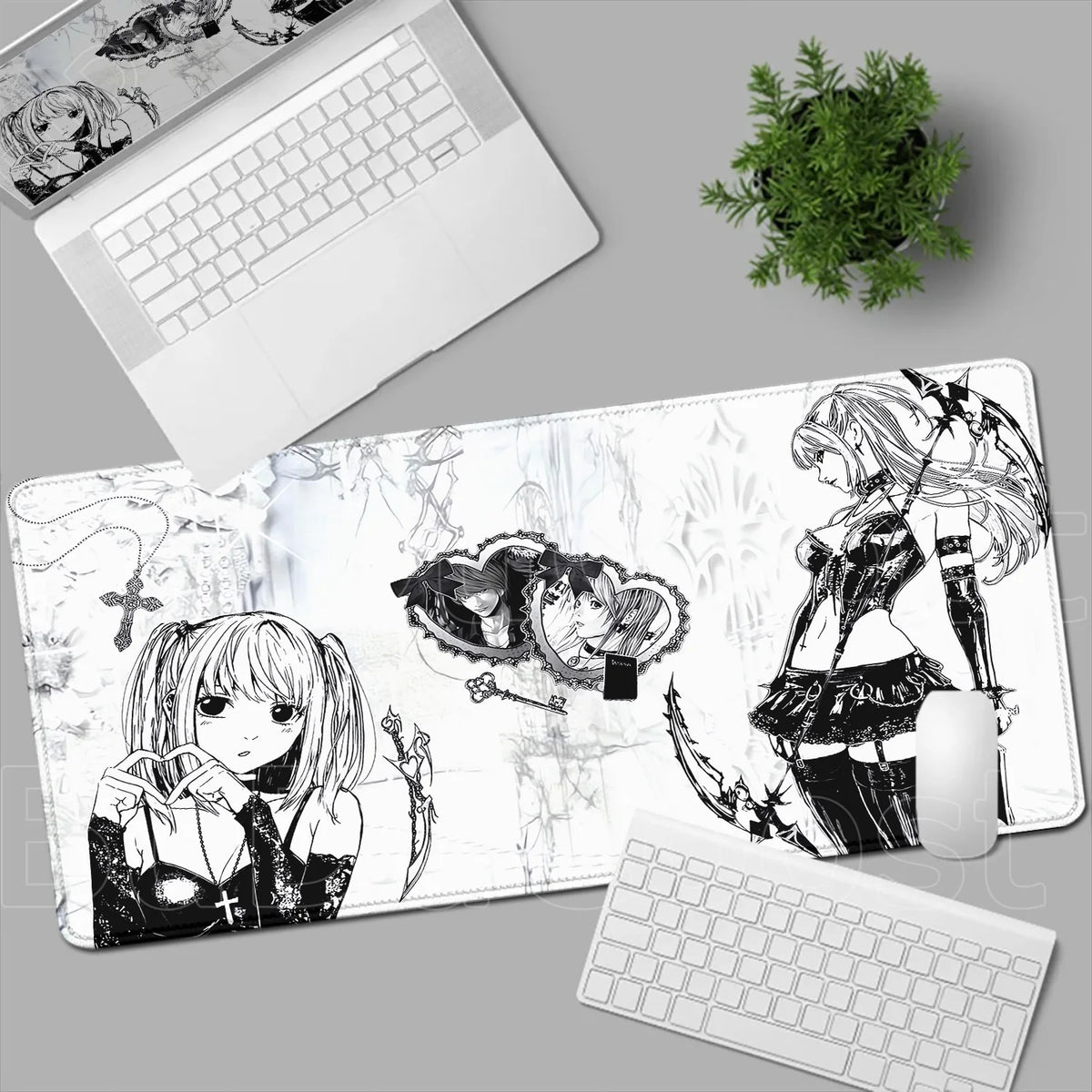 Death Note Anime Desk Mat 📓❤️‍🔥 | Misa Amane & Light Yagami Gaming Mouse Pad & Keyboard Mat