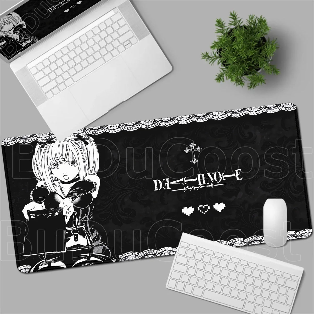 Death Note Anime Desk Mat 📓❤️‍🔥 | Misa Amane & Light Yagami Gaming Mouse Pad & Keyboard Mat