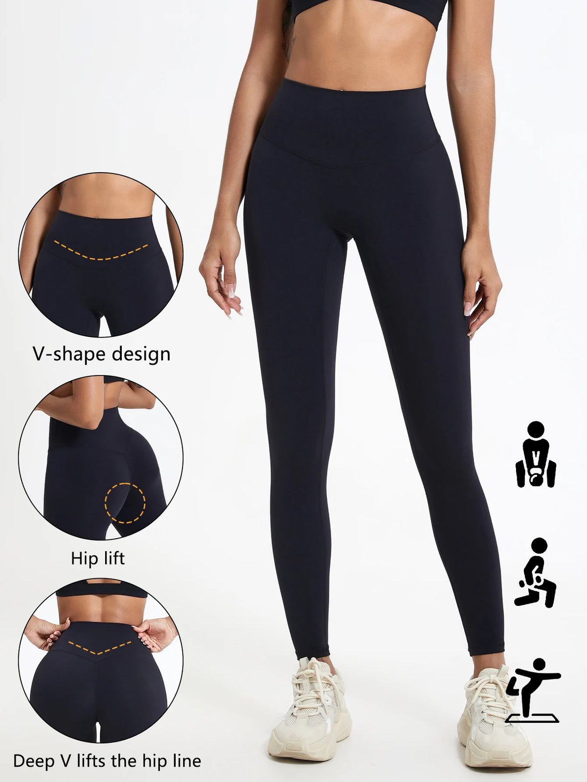 High-Waist Push-Up Yoga Leggings 🧘‍♀️💪 | Women's Soft Gym Running Workout Tights