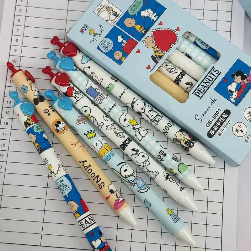 Snoopy & Friends Kawaii Gel Pen 🐾✒️ | Cute Cartoon Quick-Dry Stationery for School & Desk