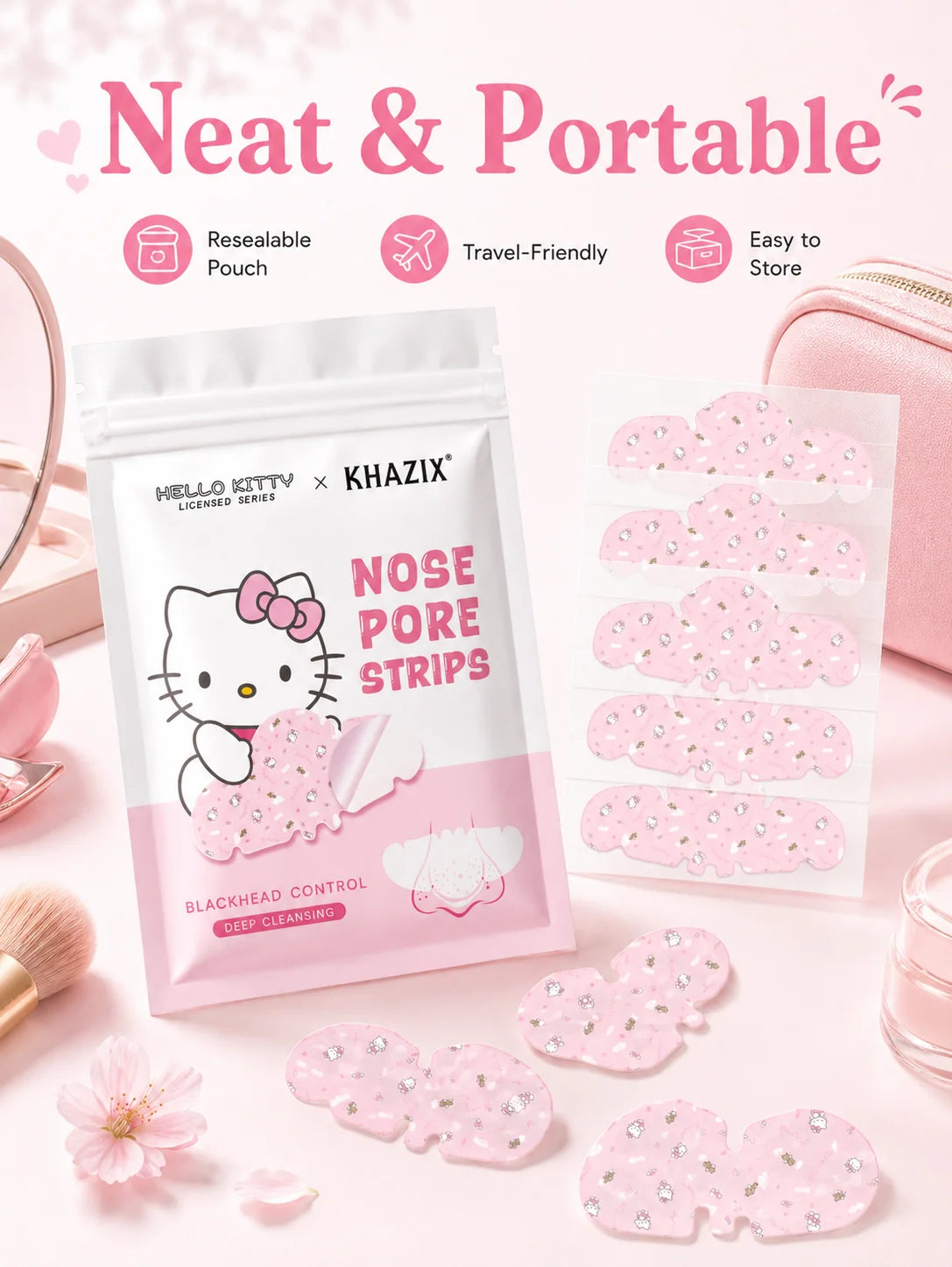 Pore-Cleansing Nose Strips 🌸✨ | Soft Peel-Off Blackhead Removal Nose Patches for Daily Skincare