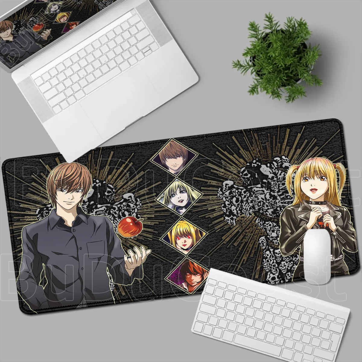 Death Note Anime Desk Mat 📓❤️‍🔥 | Misa Amane & Light Yagami Gaming Mouse Pad & Keyboard Mat