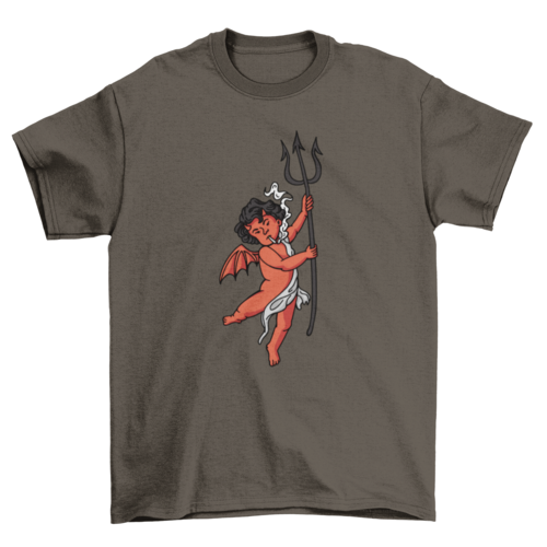 Devil smoking t-shirt design