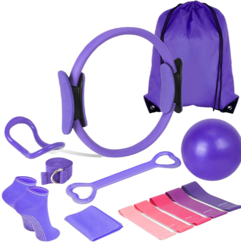 13-Piece Yoga & Pilates Set 🧘‍♀️✨ | Complete Home Fitness Kit with Mat, Blocks, Bands & More